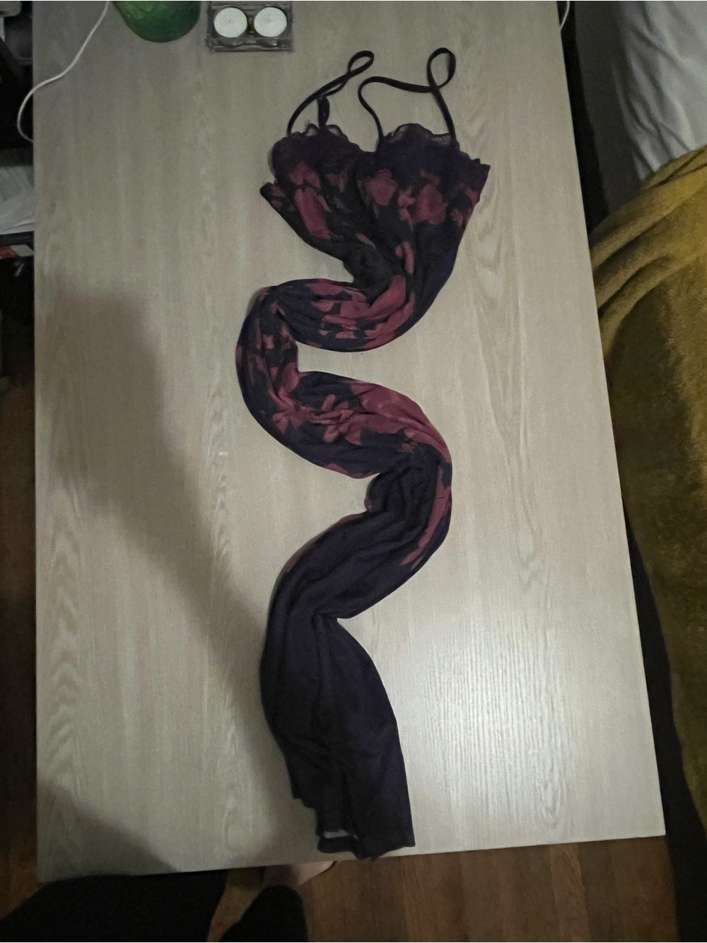 Floral-Print Black Maxi Dress with Deep Pink Accents